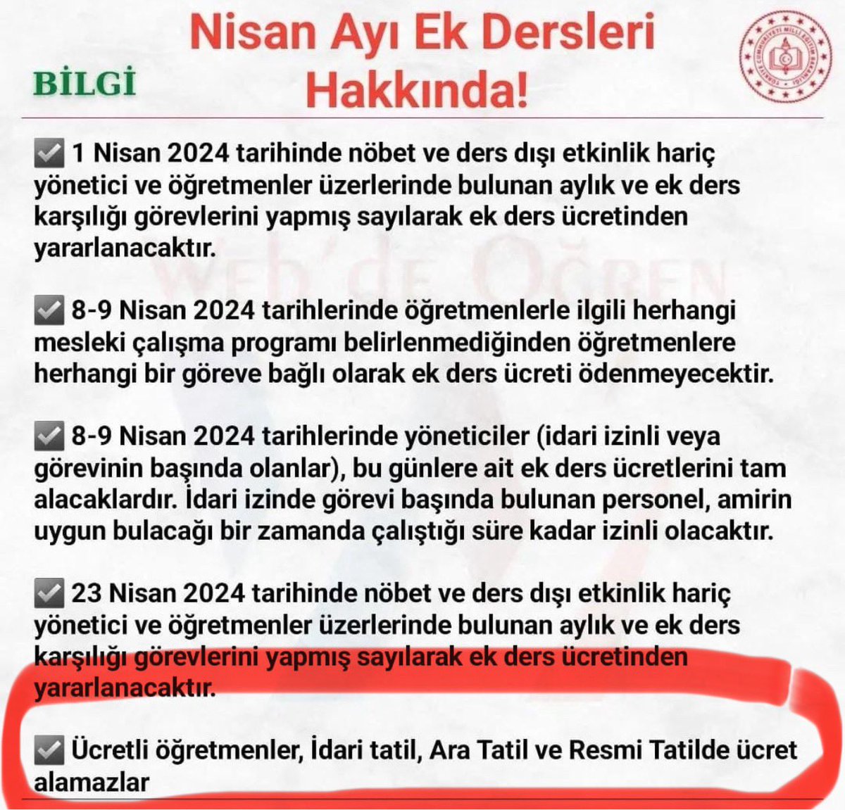 BU HANGİ ADALETTE HANGİ YASADA HANGİ ÇALIŞAN İŞCİDE VAR.NEDEN AMA NEDEN BİR ŞEY YAPILMAK İSTENMİYOR
ÖĞRETMENİZ BİZ DERS VERİYORUZ
@RTErdogan @dbdevletbahceli @Yusuf__Tekin @isikhanvedat @memetsimsek @selcukktepeli @gulbintosun @nowhaber @cretliretmenle3 @ucretli_m @eczozgurozel