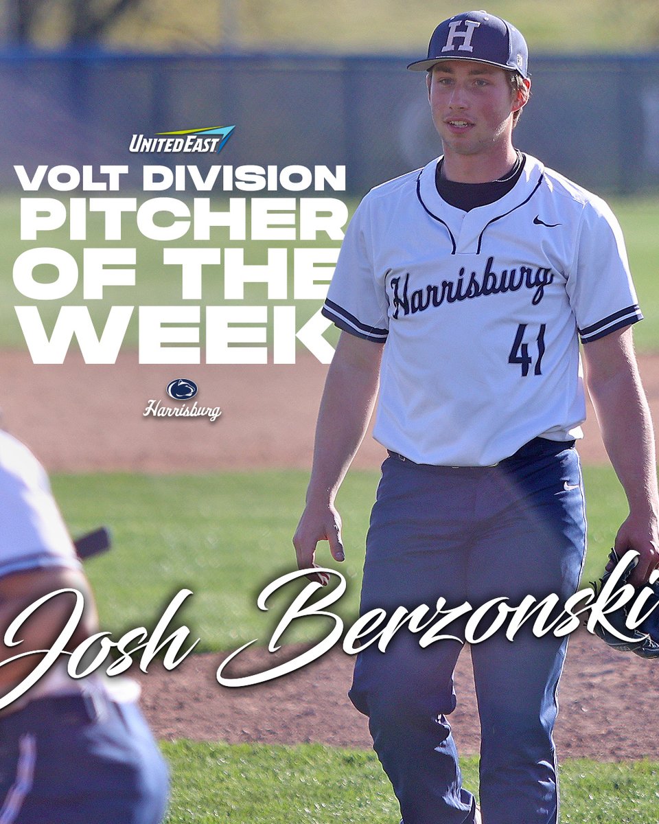 As clutch as they come in a thrilling victory at Shenandoah, #pshbgbaseball's Josh Berzonski has been named the @GoUnitedEast Volt Division Pitcher of the Week for the third time this spring! 5.0 IP | 0 R | 6 K | 1 W #d3baseball | #PrideSpiritHonor