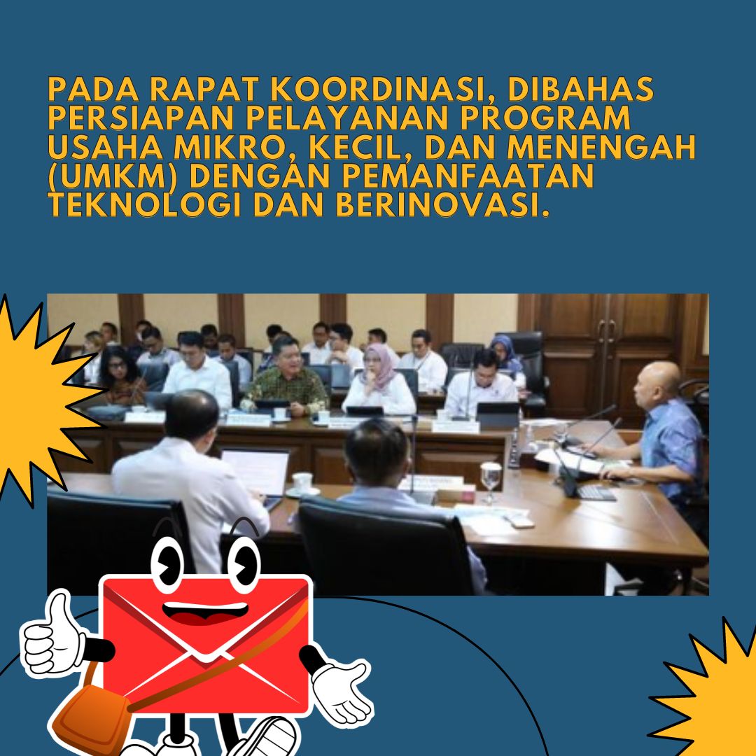 Pada Rapat Koordinasi, dibahas persiapan pelayanan program usaha mikro, kecil, dan menengah (UMKM) dengan pemanfaatan teknologi dan berinovasi. 

@PosIndonesia 
#PosIndonesia
#PosIND