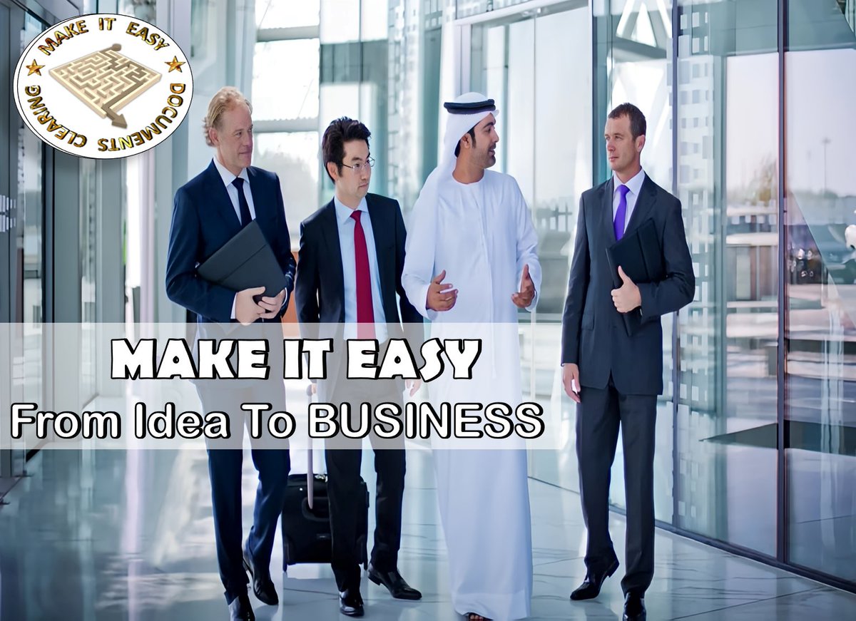 Are you looking to start your #own_business ??
now with MAKE IT EASY we provide you all company establishment services with professional and quick way .

هل تتطلع لبدء مشروعك الخاص ؟؟
MAKE IT EASY الان مع
نقدم لكن جميع خدمات تأسيس الشركات بطريقة احترافية وسريعة .