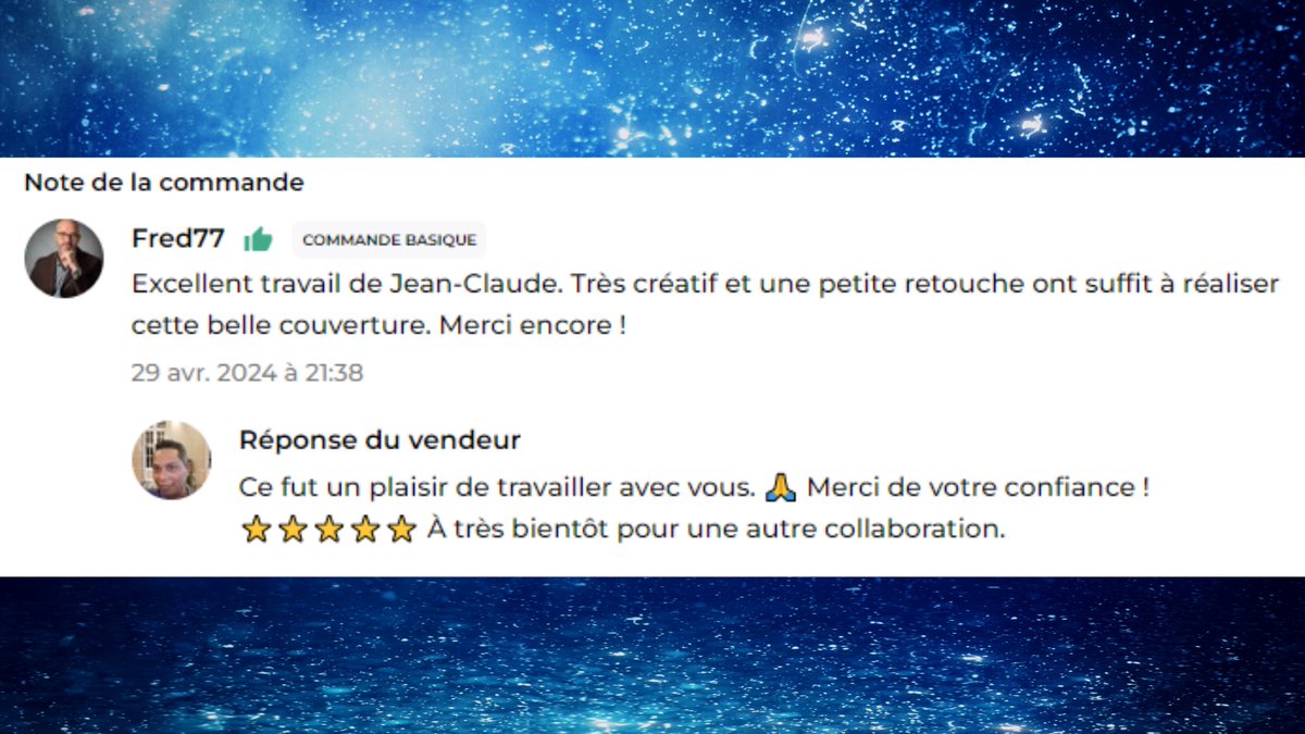 *Merci pour cet avis positif ! comeup.com/fr/@johng1* #auteurs #autoédition #livres #BoostVentes