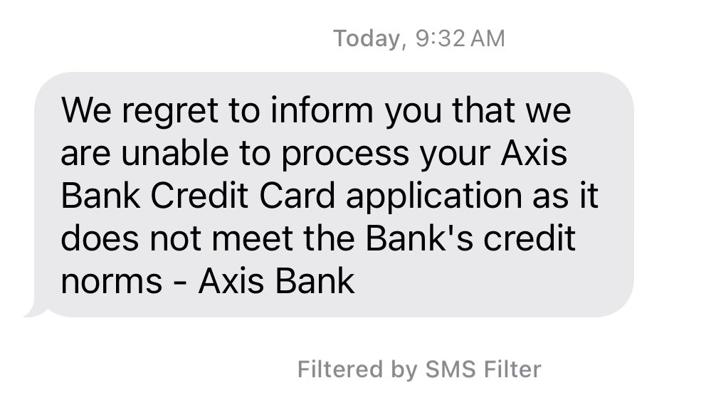 I am burgundy customer with #Axis and not eligible for AXIS AIRTEL card ?? 

Does it make any sense ?

#ccgeek #Axis