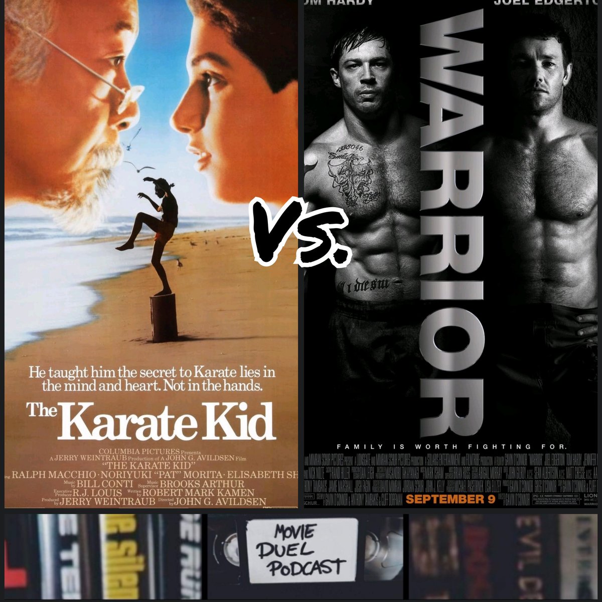 EPISODE 30 - BEST FICTIONAL SPORTS MOVIE 
NOW AVAILABLE 
#movieduelpod #thekaratekid #warrior #mobydick #waxonwaxoff