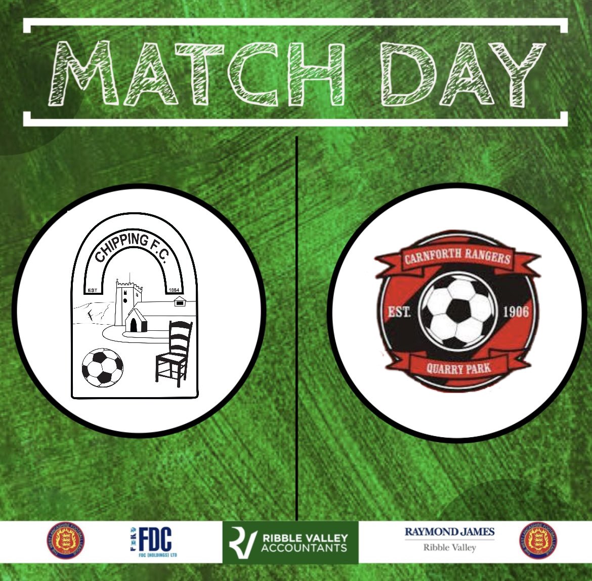 MATCH DAY ⚽️Chipping Vs. Carnforth 🏆Challenge Cup Final 📍Longridge Town FC 📅Tuesday 30th April ⏰7:30pm Ko 💰Admission £6 Adults 💰£3 Kids & Concessions (Admission fees are charged by the West Lancashire Football league and not by LTFC) 💚All support greatly appreciated