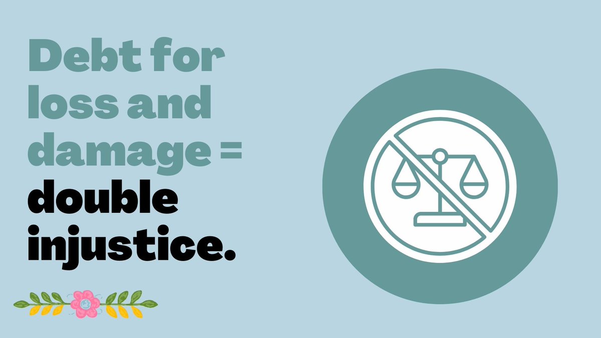 A #LossAndDamageFund that generates additional debt for those affected by the climate crisis puts the burden twice on those who are least responsible.

Loans are ill-designed to repair or redress what is lost, and the LDF must be grants-based. Time for real #ClimateReparations!