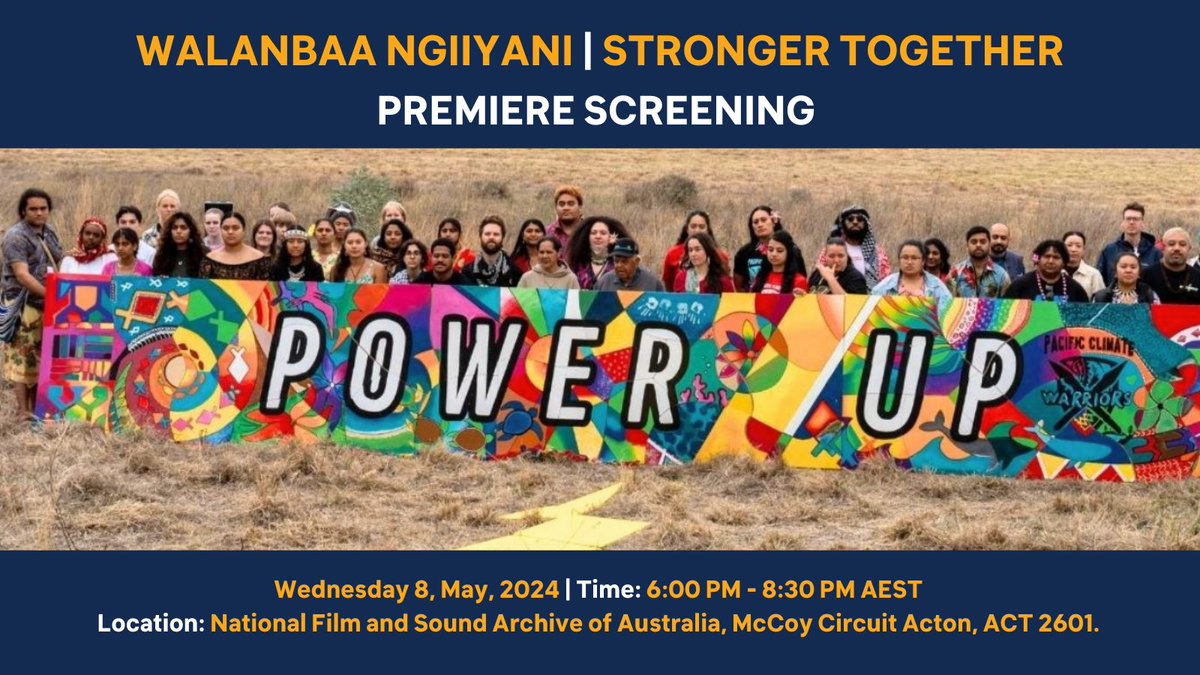 📢 Calling all Ngambri/Canberra community members! Join us next Wednesday, May 8, 2024, for a compelling film screening of Walanbaa Ngiiyani. Check the image for details. 50 spots available. Save your seat 🙏➡️eventbrite.com/e/walanbaa-ngi…