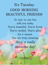 Good Morning Everyone #HappyTuesday hope you all have a Wonderful Day😊👍#StaySafe #Smile #BeHappy #LoveLife #BeGrateful #KeepOnSmiling #LiveLife #BePositive #Believe #BeNice #BeKind #HelpOthers #GoodKarma Always Remember #Positivity & #PMA the Only Way to Face each & everyday👊