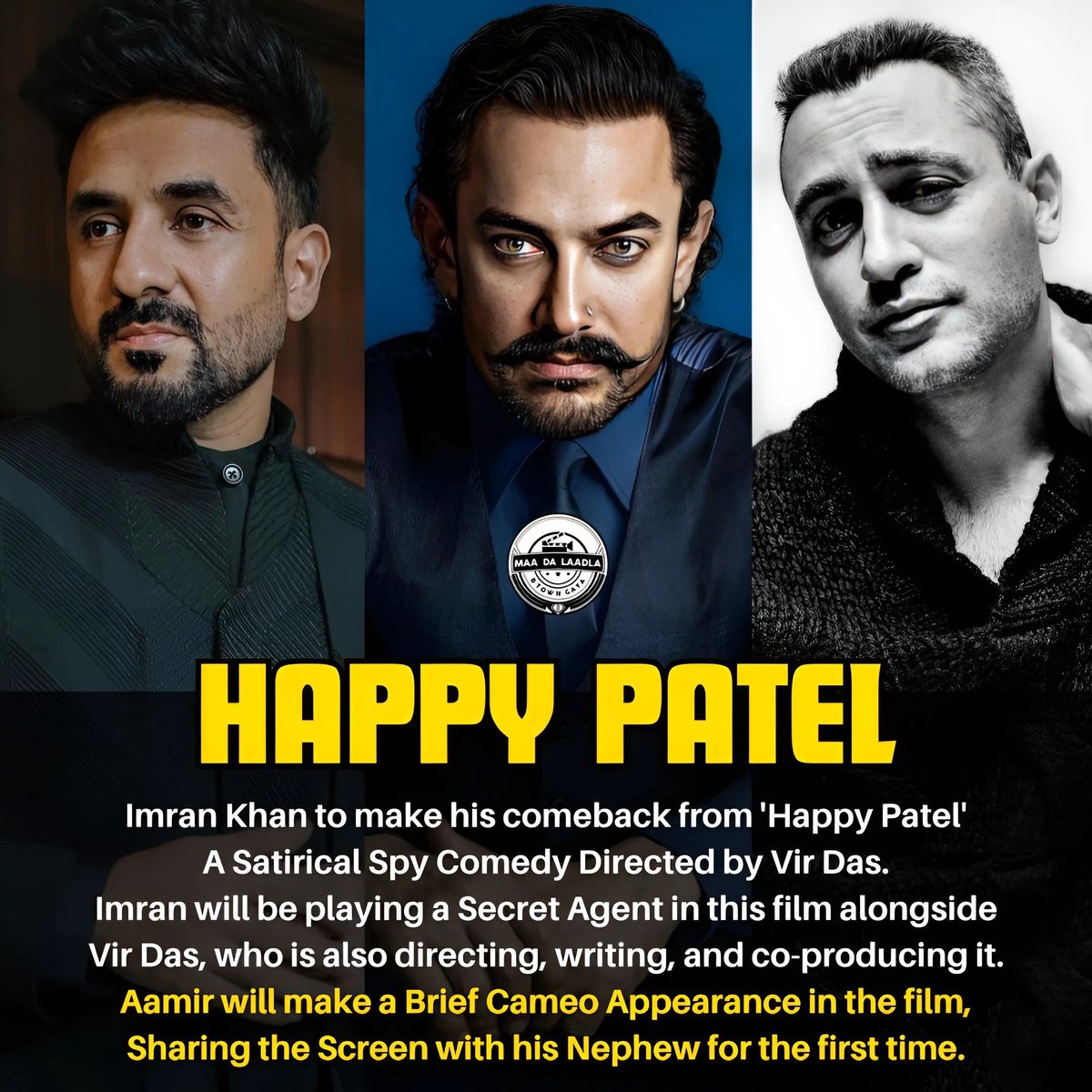 #AamirKhan has already kicked off shooting for the film and wrapped up his portions. 🔥🔥🔥 #HappyPatel

#ImranKhan #VirDas #DelhiBelly #SuryaCinefinite