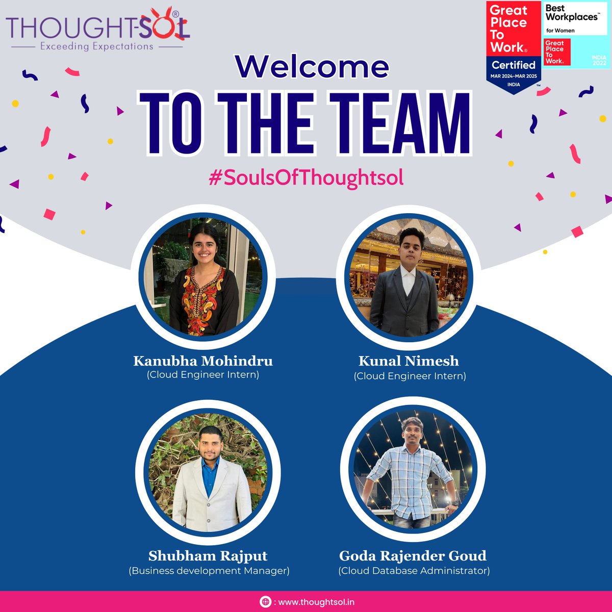 Welcome to the newest member of the ThoughtSol family! Congratulations on embarking on this exciting journey with us!
#welcomeaboard #soulsofthoughtsol #greatplacetowork #newjoiner #newjoinee #NewJoiners #employeespotlight #newestmembers #welcome #bestworkplaceforwomen