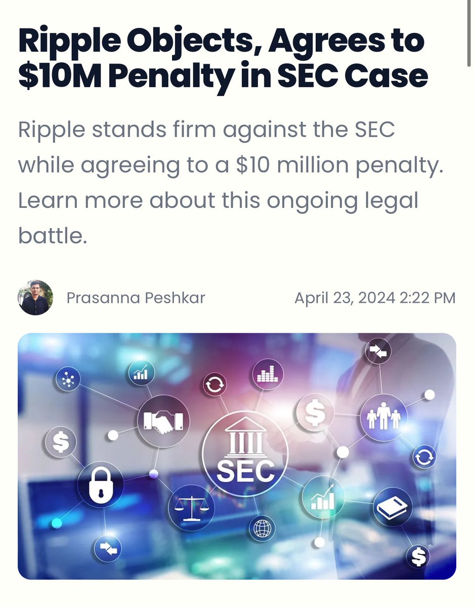 🚨 The judge that ruled in favour of Ripple and declared #XRP not a security now gets to rule on whether the SEC has to accept ONLY $10 million from Ripple as fine! XRPL is about to take off as it becomes the only defi plateform that is fully regulated!! The top defi token on…