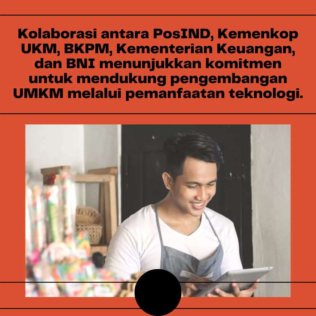 Ailani Delrio (@willa17330) on Twitter photo Kolaborasi antara #PosIND, Kemenkop UKM, BKPM, Kementerian Keuangan, dan BNI menunjukkan komitmen untuk mendukung pengembangan UMKM melalui pemanfaatan teknologi.
<a href="/PosIndonesia/">POS INDONESIA</a>
#PosIndonesia Kolaborasi antara #PosIND, Kemenkop UKM, BKPM, Kementerian Keuangan, dan BNI menunjukkan komitmen untuk mendukung pengembangan UMKM melalui pemanfaatan teknologi.
<a href="/PosIndonesia/">POS INDONESIA</a>
#PosIndonesia