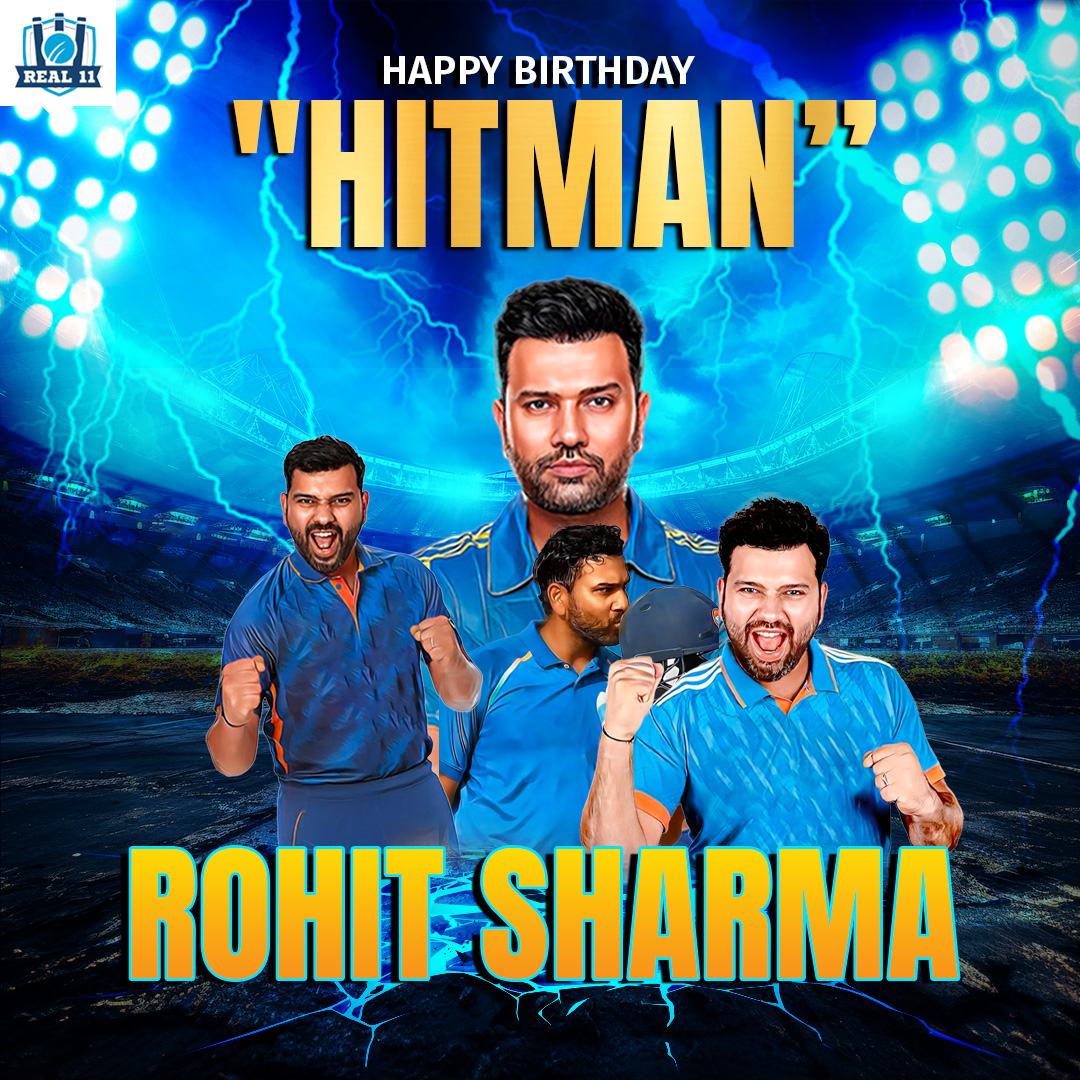Wishing the #Hitman🔥 himself, #RohitSharma,👑 a fantastic birthday🎂 filled with sixes, runs, records, and remarkable moments!🥳🍾 #HappyBirthdayRohit #CricketTwitter