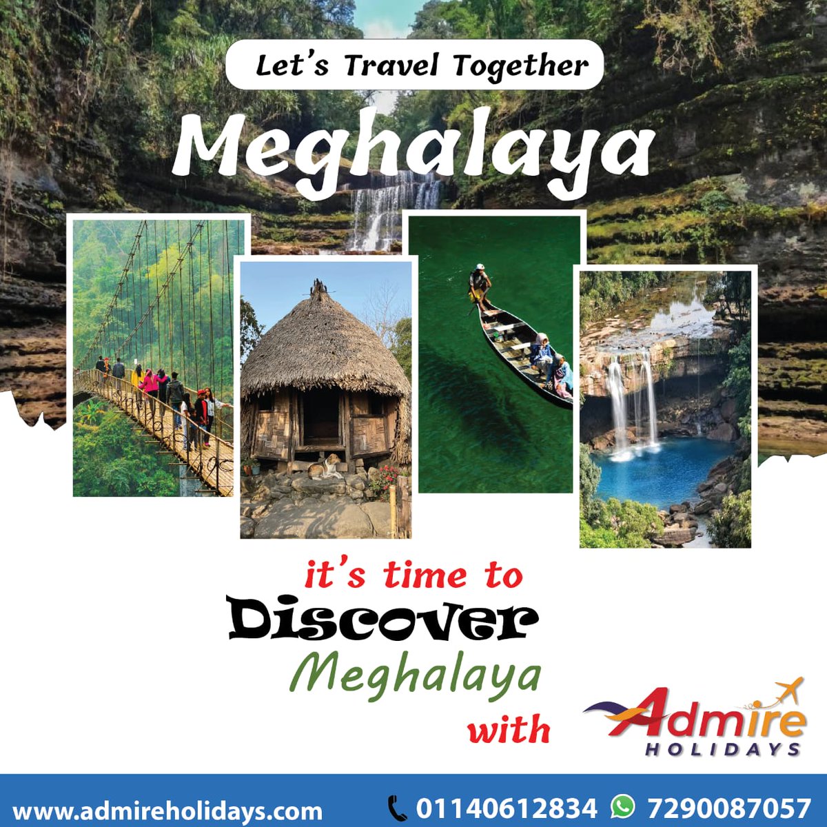 It's time to discover Meghalaya with Admire Holidays...
#Meghalaya #adventuretime #fun #traveling #admireholidays