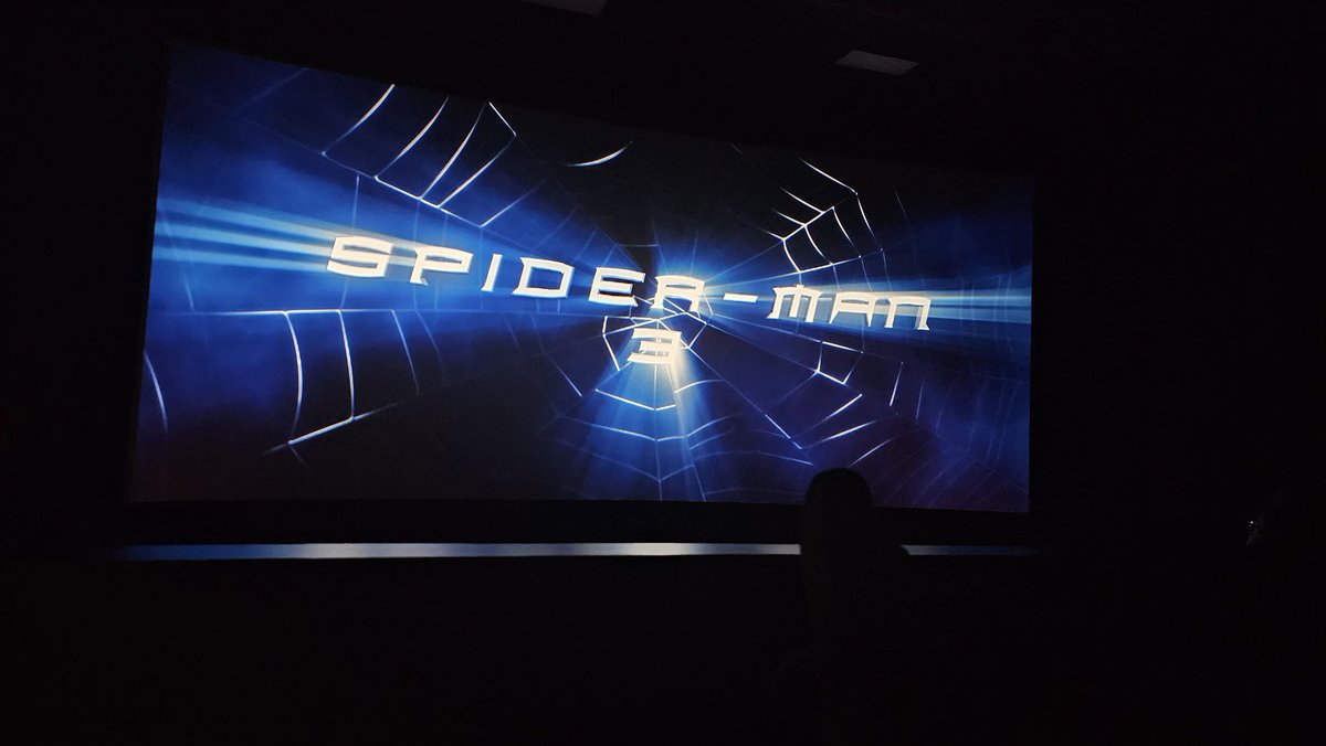 It's funny when I was a kid I used to hate Spider-Man 3 but watching it again with a full crowd of people even though it is the weakest of the trilogy it has some genuinely good moments And it's fucking hilarious 🤣🤣🤣🤣🤣 #SpiderMan3