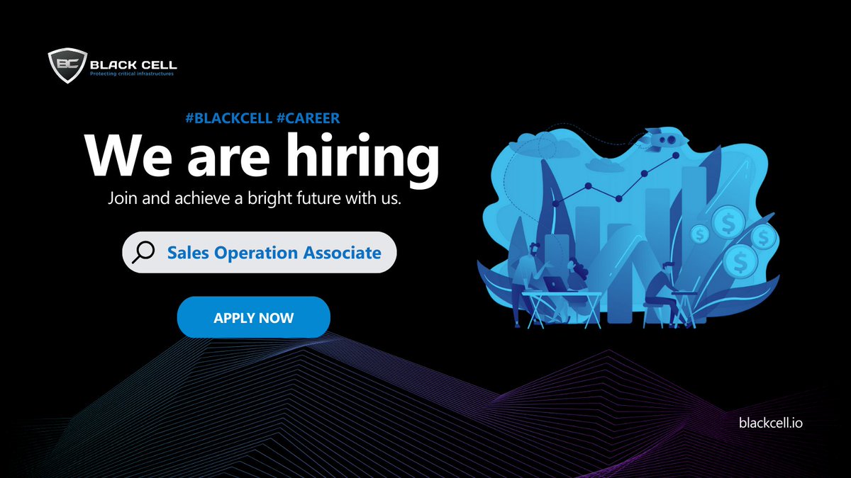 💼 Attention Job Seekers! Are you ready to join a passionate, fun, and innovative team? Black Cell is looking for a dynamic Sales Operation Associate to join our organization. 📩 Apply at hr@blackcell.io ▪️Learn more: bit.ly/3UFtHJs #BlackCell | #Cybersecurity #Job