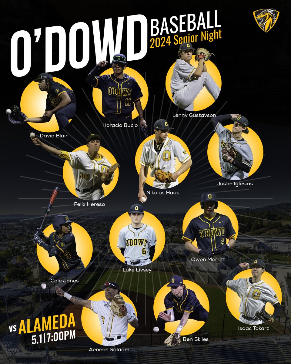 Senior Night @ O'Dowd! We celebrate the boys of 2024—the last COVID class that missed more than half of their freshman year due to the pandemic. Thank you for your leadership, commitment, and dedication to the program! #perseverance #OdowdBaseball2024