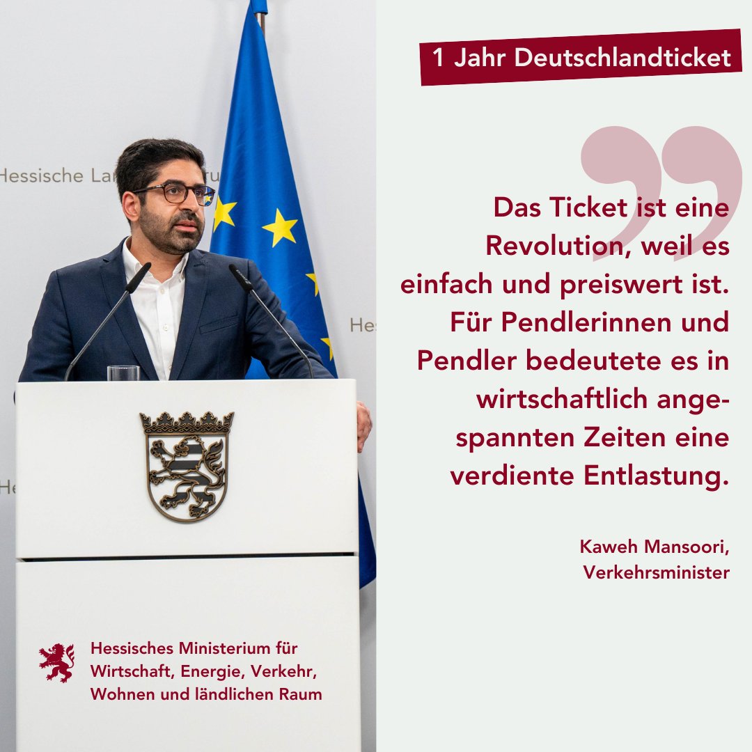 Verkehrsminister Kaweh Mansoori machte anlässlich des ersten Geburtstages deutlich, dass es jetzt Vertrauen in die Verlässlichkeit des ÖPNVs brauche, also in den Ausbau der Infrastruktur und darin, dass es solche Ticketinnovationen auch nächstes Jahr noch gibt.