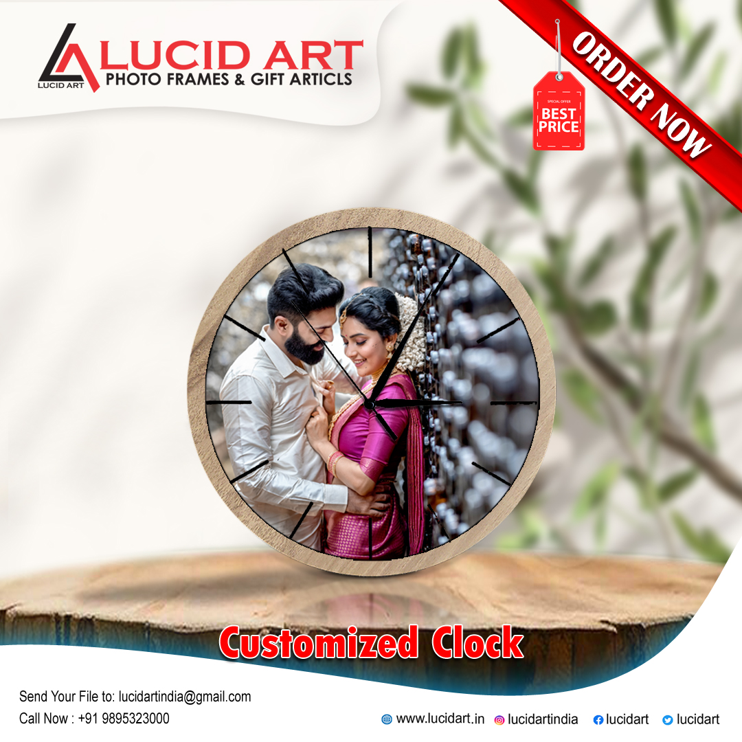 🕰️ Timeless Customized Clocks Await You at Lucid Art! 🎁

📧 lucidartindia@gmail.com
📞 +91 9895323000 
🌐 lucidart.in

📸 #CustomizedClocks #GiftArticles 📘#ElegantDecor #homedecor #GiftIdeas 🐦 #TimelessDesigns #BestPrices #OrderNow✨