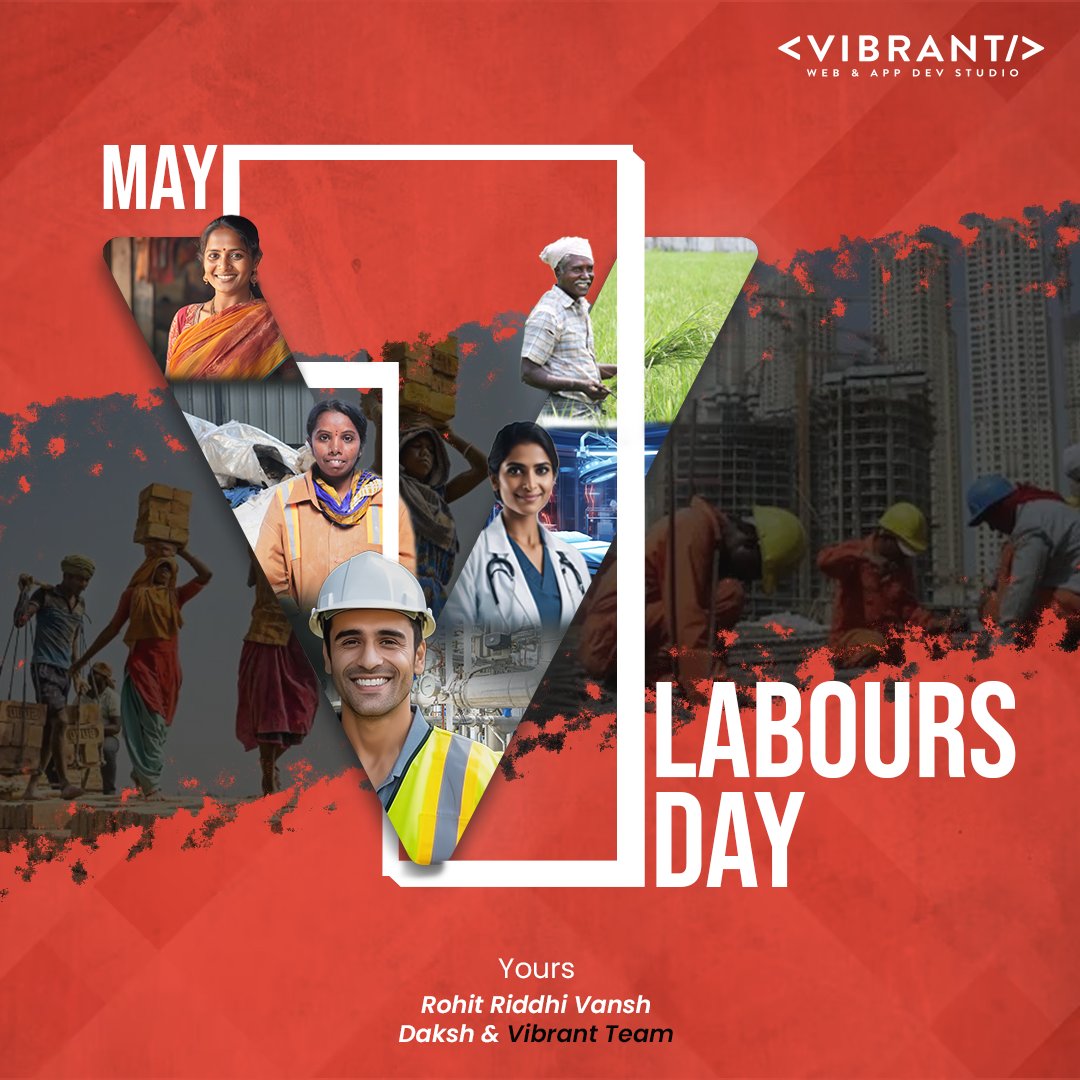 With a hammer, or pen, a scalpel, or brush, your work forms tomorrow's world. Happy Labour Day!

#LaborDay #CelebrateWorkers #Workforce #Dedications #Hardwork #Contributions #May1st #VibrantInfo