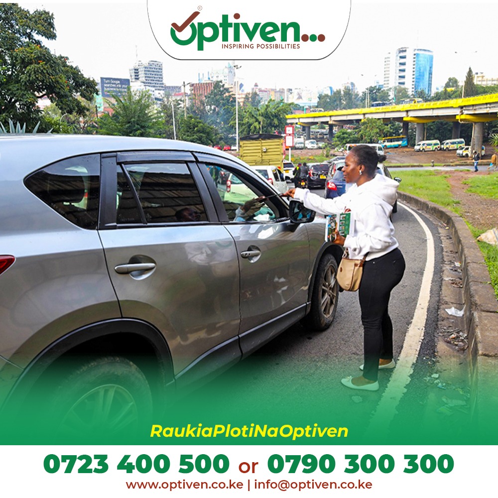 Invest wisely with Optiven! Our team is making waves in the streets, promoting our exceptional projects. Join us in the #RaukiaPlotiNaOptiven movement and secure your plot today! Call 0790 300 300