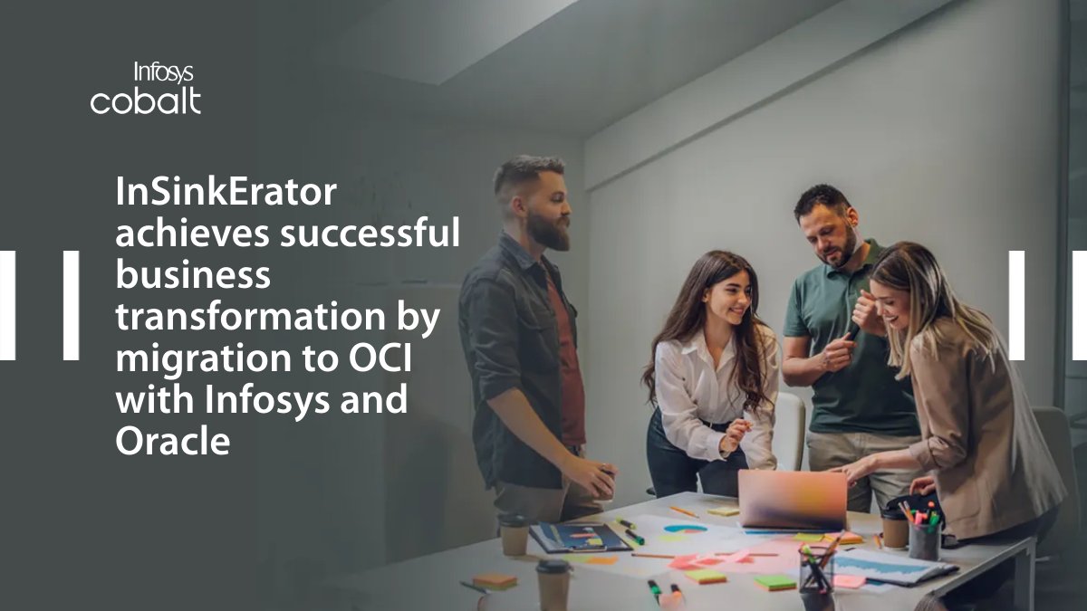 Learn how Infosys and #Oracle leveraged accelerators, best practices, and security principles to achieve a sustainable cloud journey for InsinkErator. Read more here. infy.com/3WejeWt 
#InfosysOracleServices #InfosysCobalt