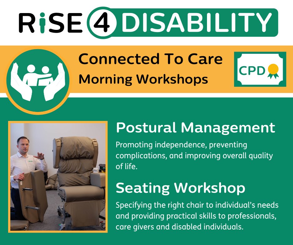 Gain CPD and immerse yourself in hands-on learning through our workshops at Rise4Disability North, on 4th July. Experience how to tackle a variety of scenarios and needs. Caregivers and disabled individuals can also gain valuable skills. Register FREE: zurl.co/6ttE