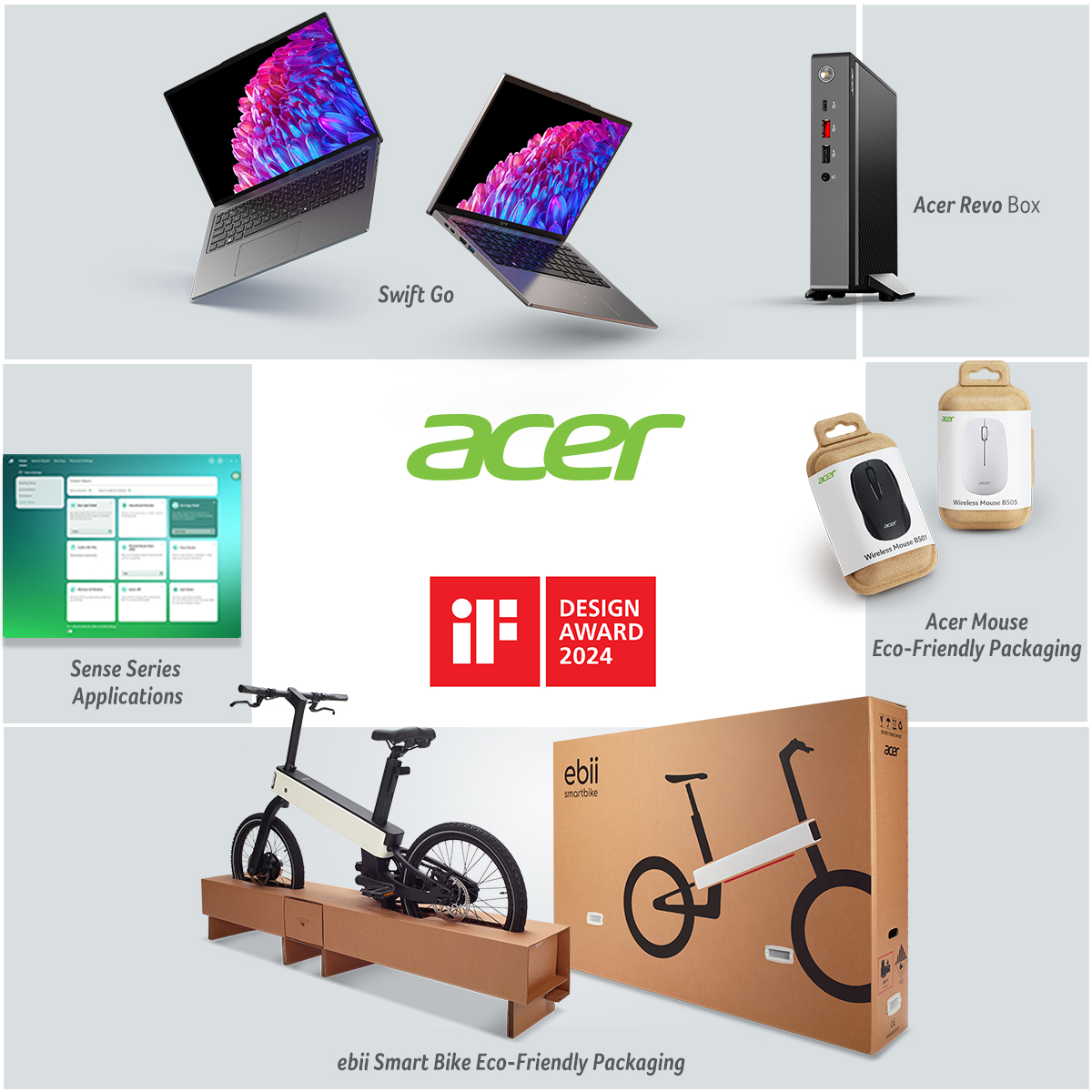 Acer is on fire with multiple @iFDESIGNAWARD! From Acer AI Laptops, Gaming Line, E-bike Eco Packaging Design and AcerSense Series Software, each award reflects our relentless innovation. And we couldn't have done it without our amazing community! acer.link/3QnxvMG