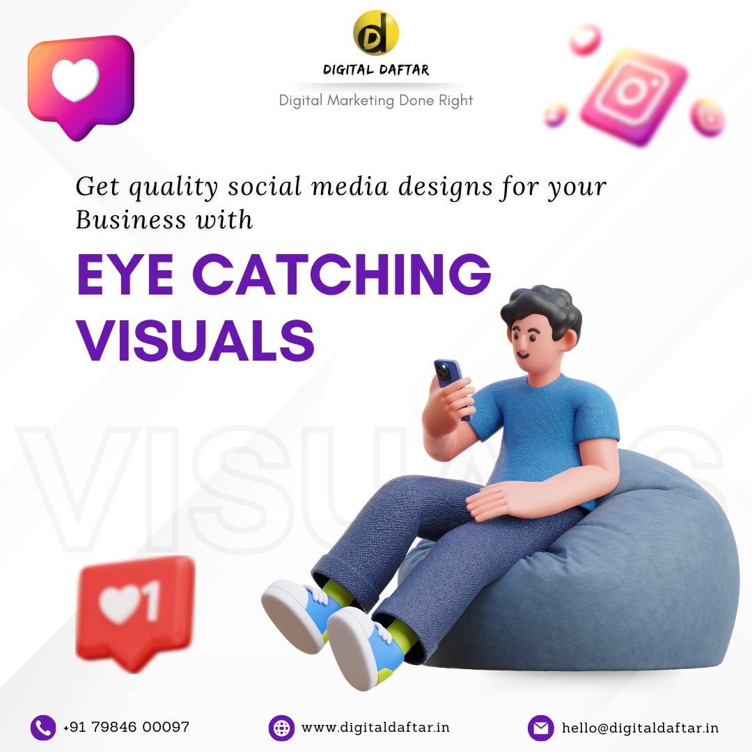 Elevate your business's social media presence with captivating designs that leave a lasting impression. 

Let Digital Daftar craft eye-catching visuals tailored to your brand's unique identity. 

#digitaldaftar #socialmediadesign #digitalmarketing #visualcontent