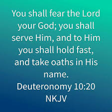 Fear the Lord your God and serve him. Hold fast to him...—Deuteronomy 10:20💖🙏💖