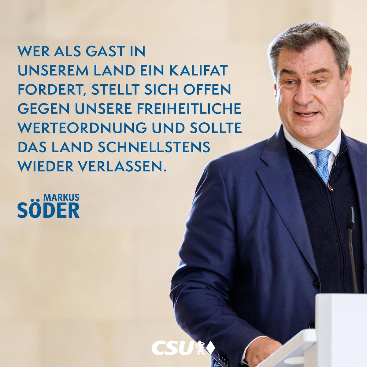 Die Organisation von menschenverachtenden Demos muss verboten werden. Die Forderung nach einem #Kalifat sollte deutliche Auswirkungen auf das Bleiberecht haben. Das ist ein direkter Angriff auf unsere #Demokratie.