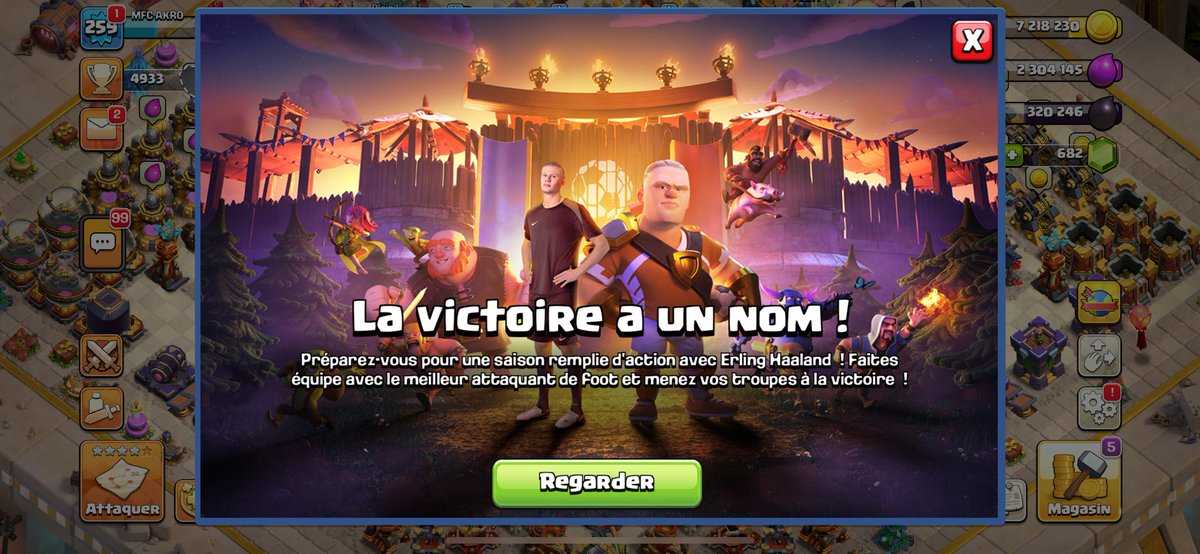 @ClashofClans The best attack player in The world is Mbappé not Haaland 😂