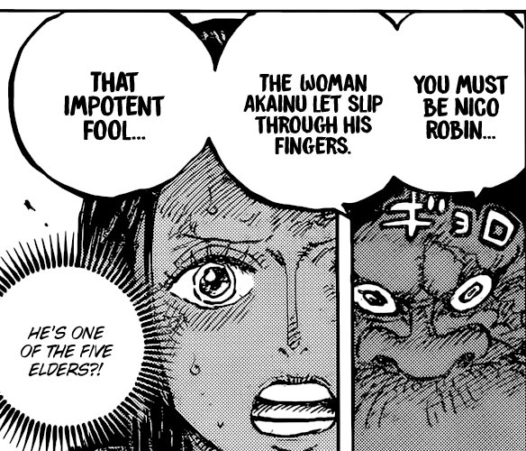 The Viz official translation (left pic) is correct about Saturn describing Akainu as *soft*, instead of *impotent fool*.