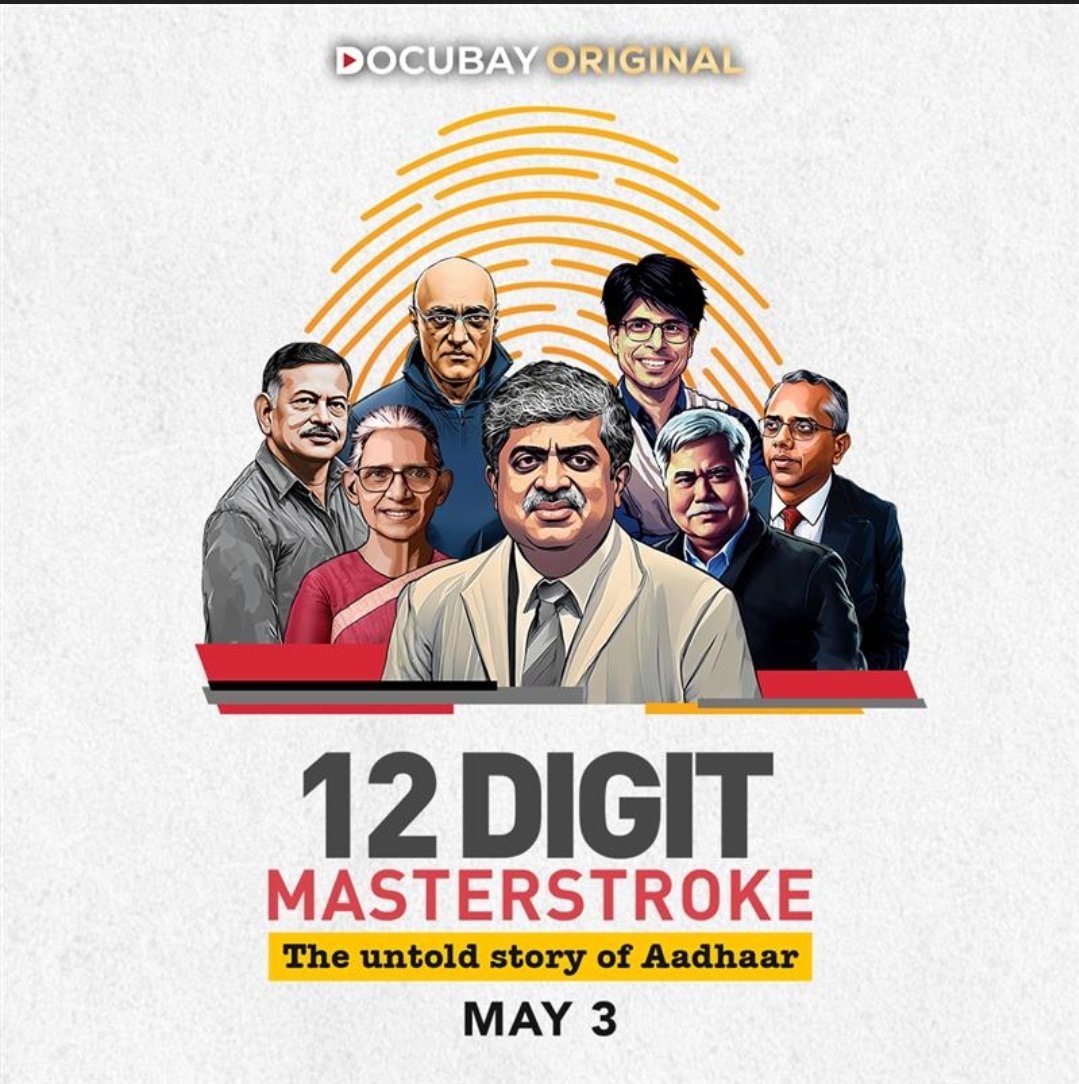 ⚡An unlikely team of public & private sector professionals, led by tech wizard Nandan Nilekani, embarks on a mission to create a unique identity for 1.4 billion Indians. Narrated by Ankur Warikoo, this documentary chronicles the Aadhaar card's journey, from conception to