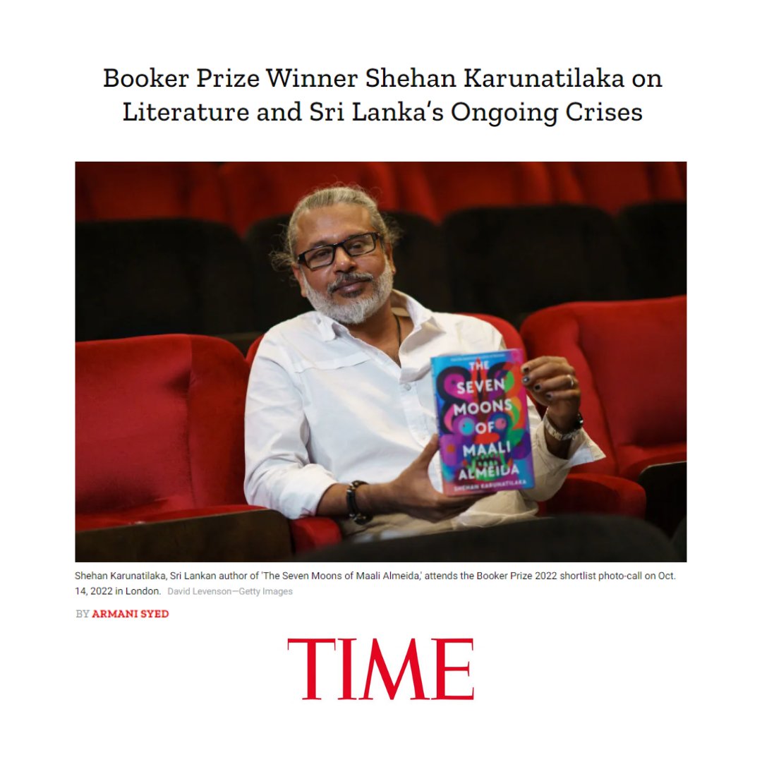 Read interview: time.com/6223093/booker… #ShehanKarunatilaka