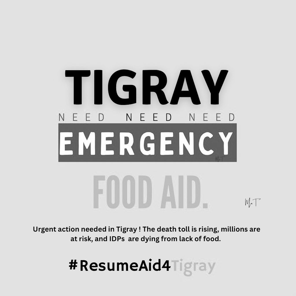 Ending the #TigrayGenocidalWar and eating meals to go to school is the dream of #ChildrenOfTigray.
@UNICEF @PPact @EduCannotWait @RESCUEorg @feedthechildren @ActionAid @ActionAidUK @Amref_Worldwide @WFP @ChildrensHD @PWKidsBookshelf @UNGeneva
twitter.com/MarysMeals/sta…
@Lwam2324