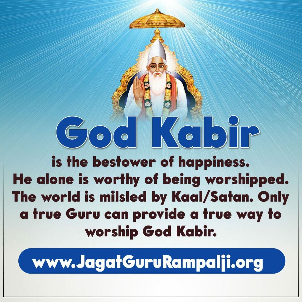 Complete God KavirDev (Supreme God Kabir), even prior to the knowledge of the Vedas, was present in Satlok, and has also Himself appeared in all the four yugas to impart His real knowledge.

#SantRampajiQuotes