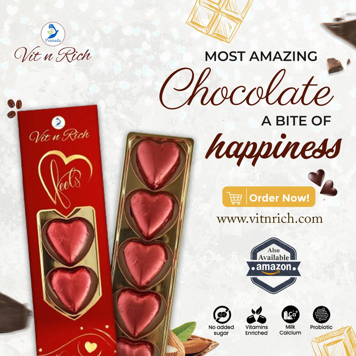 Pure Delight in Every Bite.VitnRich Chocolate.
Order Now :- vitnrich.com/collections/pr…
Amazon Product Link :- amazon.in/dp/B0BZ4F556Y
#SweetnessWithoutGuilt #ProbioticDelight #VitnRichDelight #vitnrich #AlmondChocolateBliss #SweetTreats #ChocolateLovers #NuttyGoodness #Chocoholics