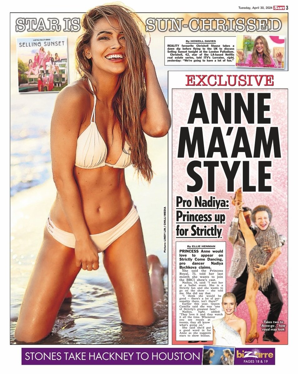 Page 3 - Tuesday 30th April 2024 @oliviaowensx @Chrishell7 #page3 #dailystar #thesun #newspaper