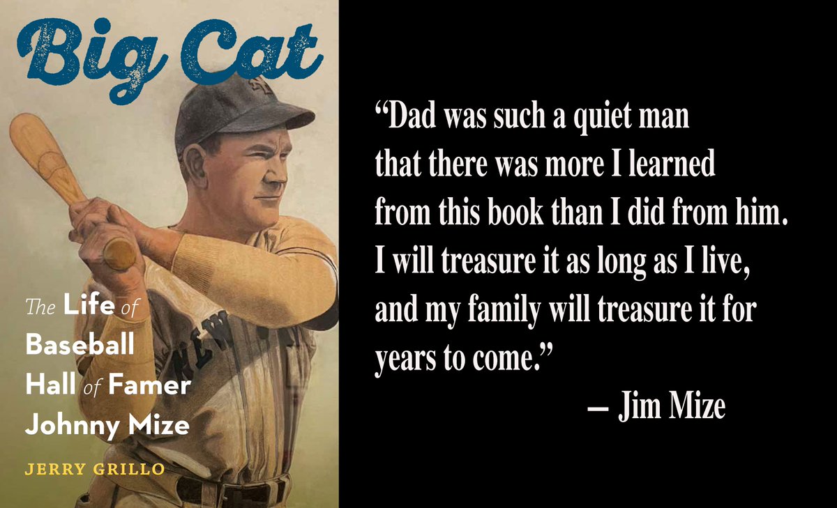 This is the best 'review' BIG CAT can possibly receive. Jim is Johnny's only son. I want people to like my book, but Jim's is the opinion I was most concerned about. @SABR @nut_history @BaseballProject @bballhist @KeithOlbermann @SFGiants @Yankees @Cardinals @SABRbioproject