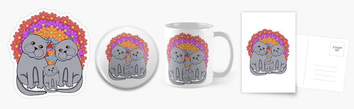 Cat family. Сuteness redbubble.com/shop/ap/160805… #findyourthing #redbubble #stickers #mug #postcard #pin #animal #catfamily #catlover #cats #cuteanimals #cuteness #dad #family #mom #MothersDay #printing