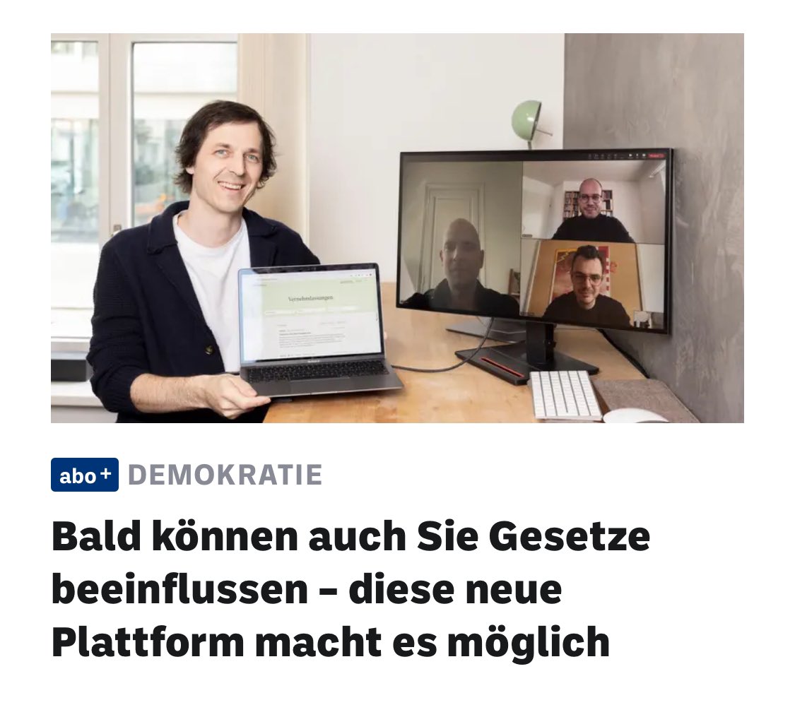 Die digitale Demokratie braucht Plattformen wie #Demokratis. Zeit für den nächsten Schritt: kollaborative Tools, die mit Prozessen wie Vernehmlassungen verknüpft sind. Klingt unspektakulär, ist aber eine kleine Revolution 😉aargauerzeitung.ch/schweiz/demokr…