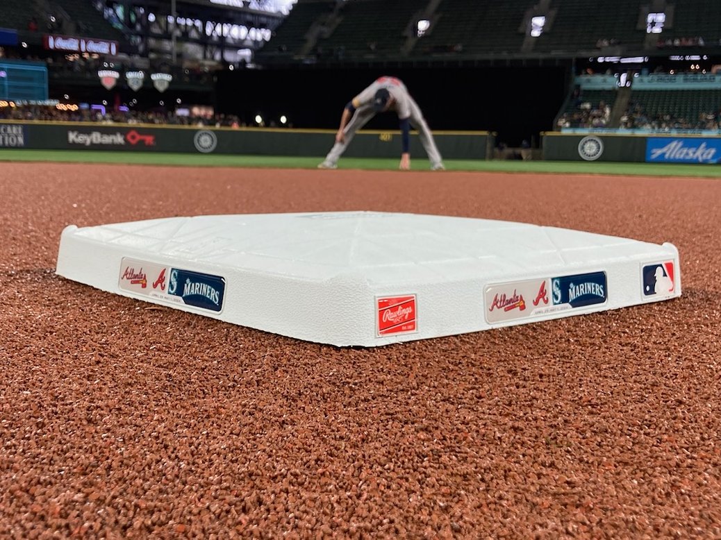 We are using special base jewels for our matchup with the Braves! Head over to the Game Used Kiosk at Section 128 to purchase a piece of the game. #TridentsUp #GameUsed