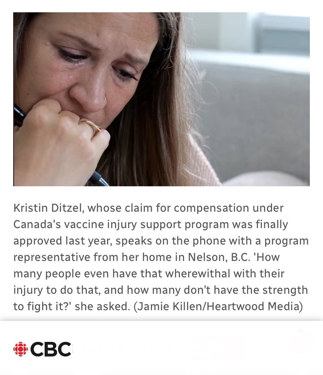 Mainstream Canadian news talks honestly about vaccine injury and Canada’s compensation scheme. 👇🏽 cbc.ca/news/canada/ot… Want to help the injured in Canada? Check out this film project: invisiblefencesfilm.com