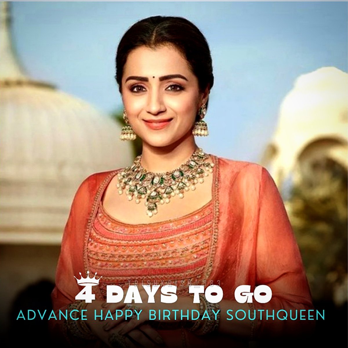 We're getting closer! Just 4 more days to go❤

ADVANCE HAPPY BIRTHDAY SOUTHQUEEN🌟 @trishtrashers 

#SouthQueenTrisha #TrishaKrishnan