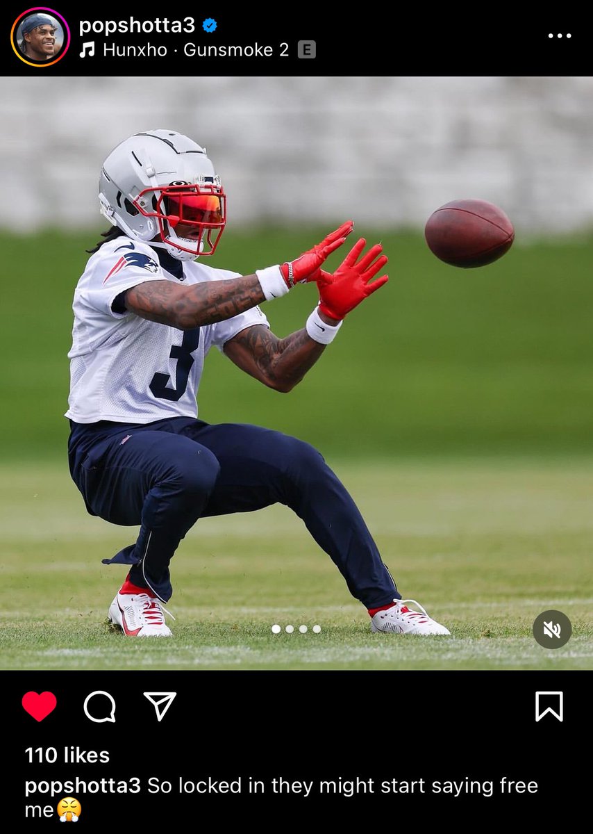 DeMario Douglas’ recent Instagram post:

“So locked in they might start saying free me😤”

The #Patriots have some motivated wide receivers on their roster — get ready to see a new offense next year!

(via @popshotta3 IG)