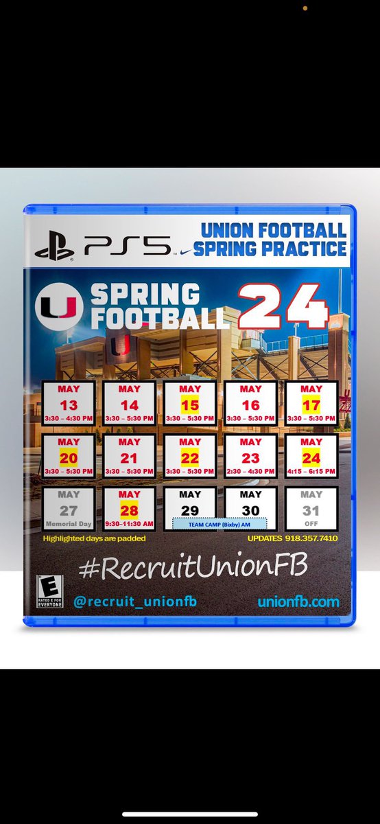 @NIUCoachHammock We’re ready @recruit_unionfb