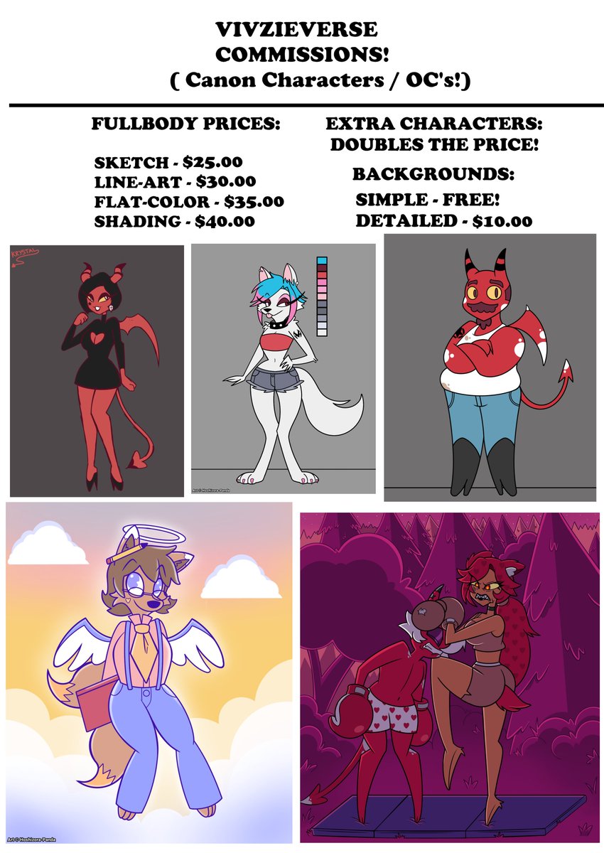 #EmergencyCommissions #HazbinHotelFanart #HazbinHotelCommissions #HazbinHotel #HelluvaBoss #ComissionsOpened

Hello everyone! Unfortunately, I'm still out of a job and I do have rent due very very soon!  So, my commissions are open! 🩷📷