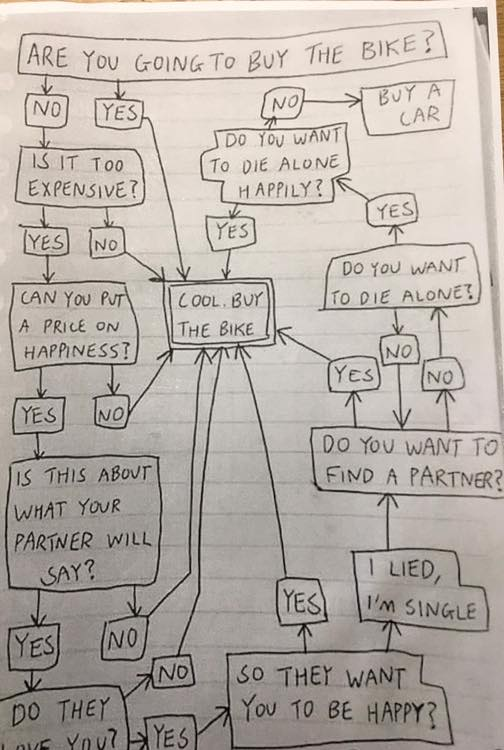 Looking 🔎for examples of an (e)bike purchase decision tree. I am having SO much fun planning our ebike library program for Hood River!