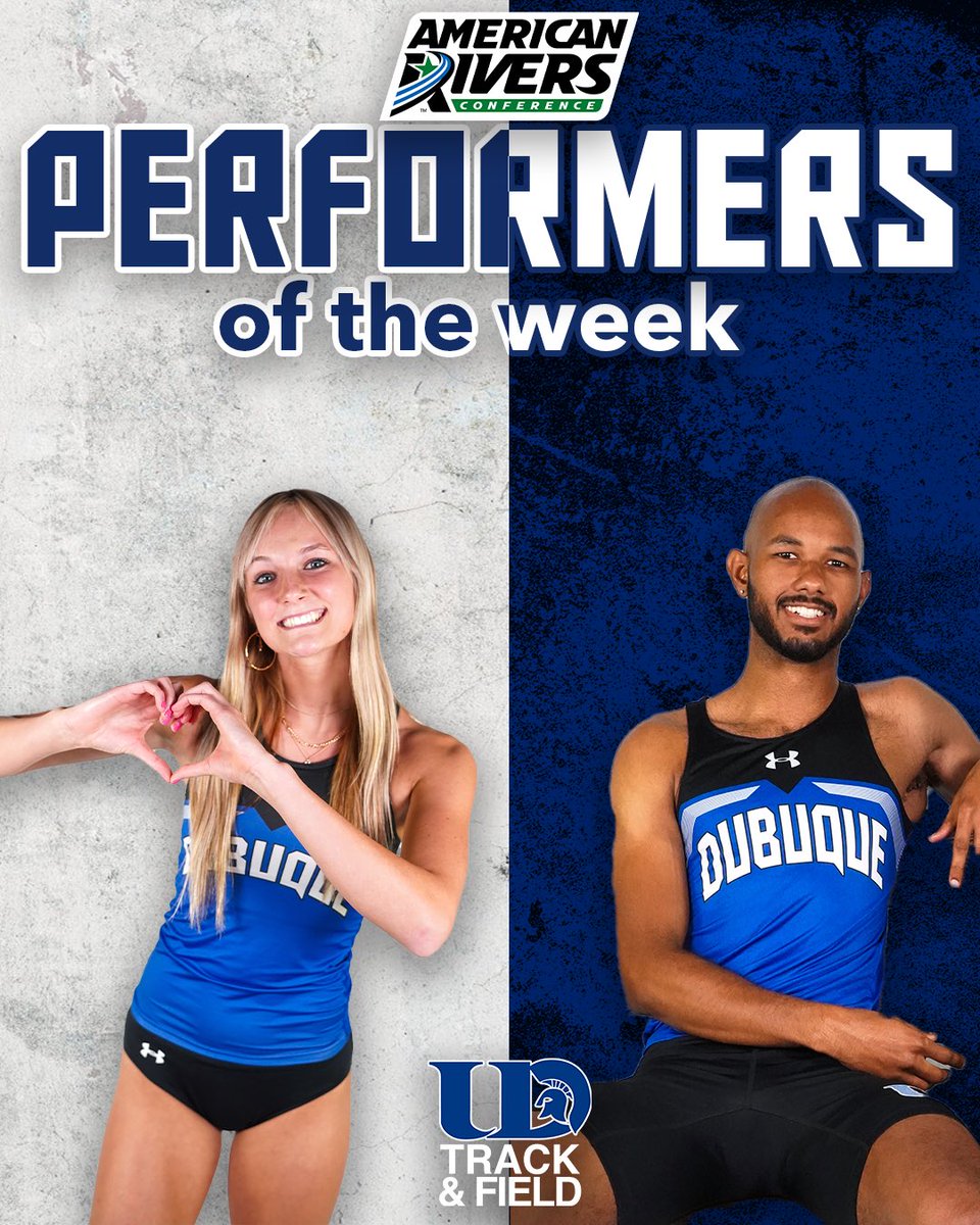 Chillin at the top (of the bar) The high jump duo of Jaden Gatts and Jatavion Hawkins SWEEP A-R-C field performers of the week for the second time this year! Both Gatts and Hawkins are top 3 in the conference, and top 5 nationally in DIII. #UDspartansTF #rollriversTF