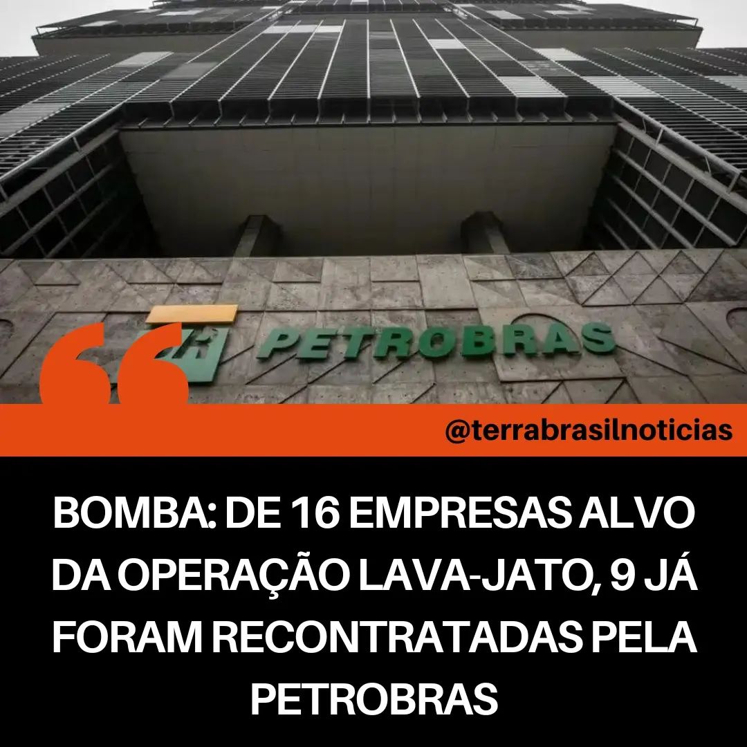 UM PAÍS ONDE O CRIME COMPENSA. De 16 empresas alvo da lava-jato, 9 já foram recontratadas pela Petrobras.